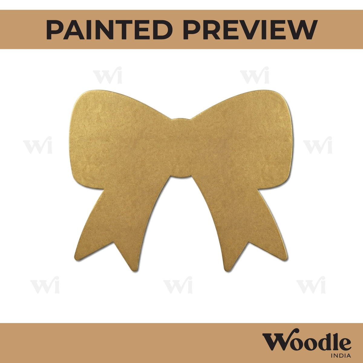 Bow Tie With Ribbon Cutout MDF Design 1