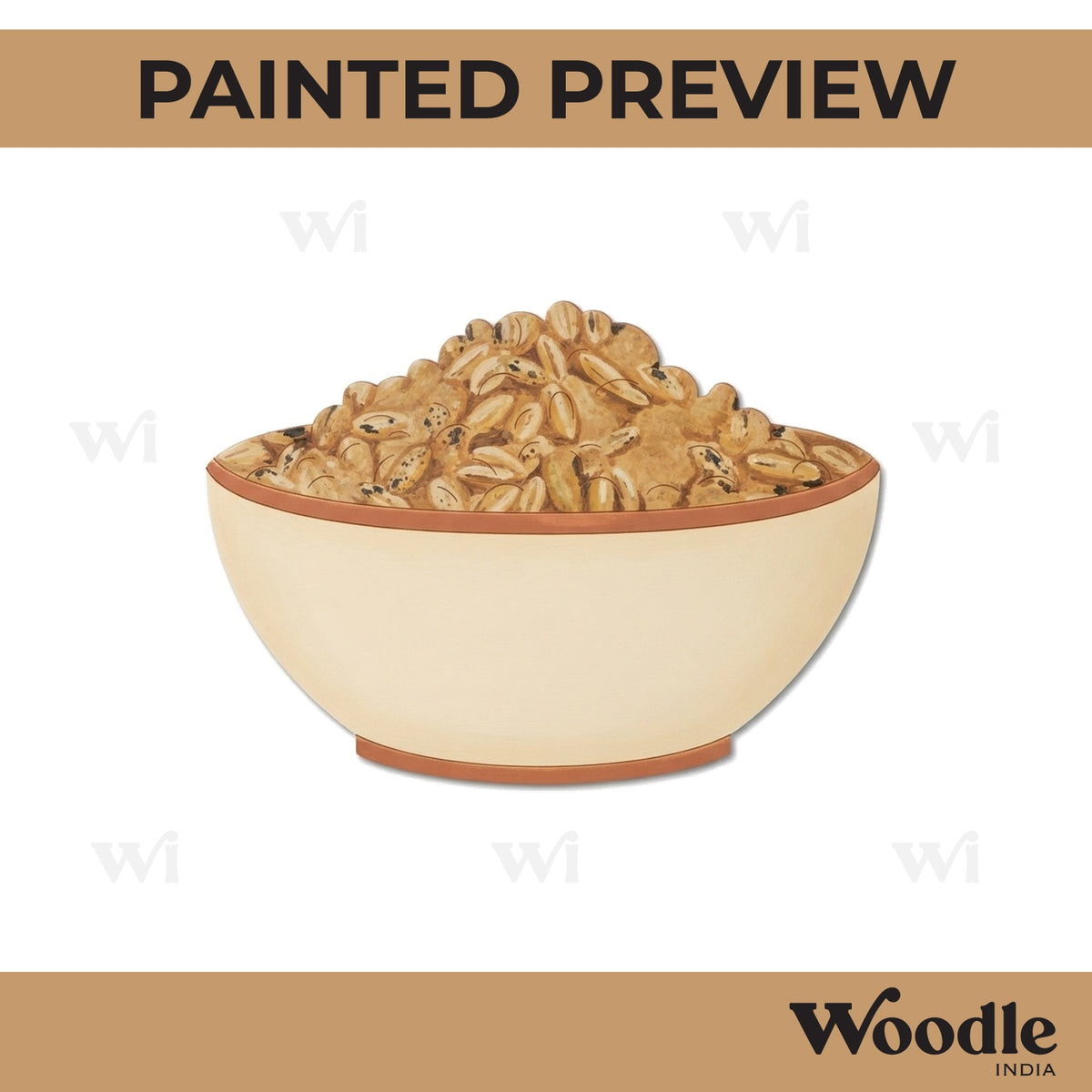 Bowl Of Rice Pre Marked MDF Design 1