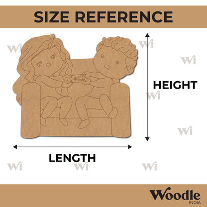 Boy And Girl Fighting Pre Marked MDF Design 1