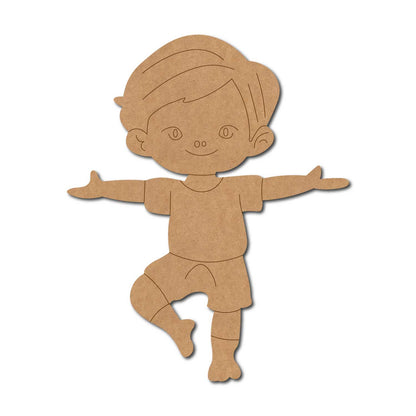 Boy Doing Yoga Pre Marked MDF Design 2