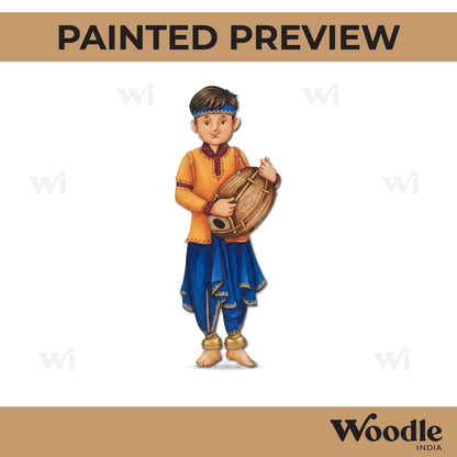Boy Drummer Pre Marked MDF Design 1