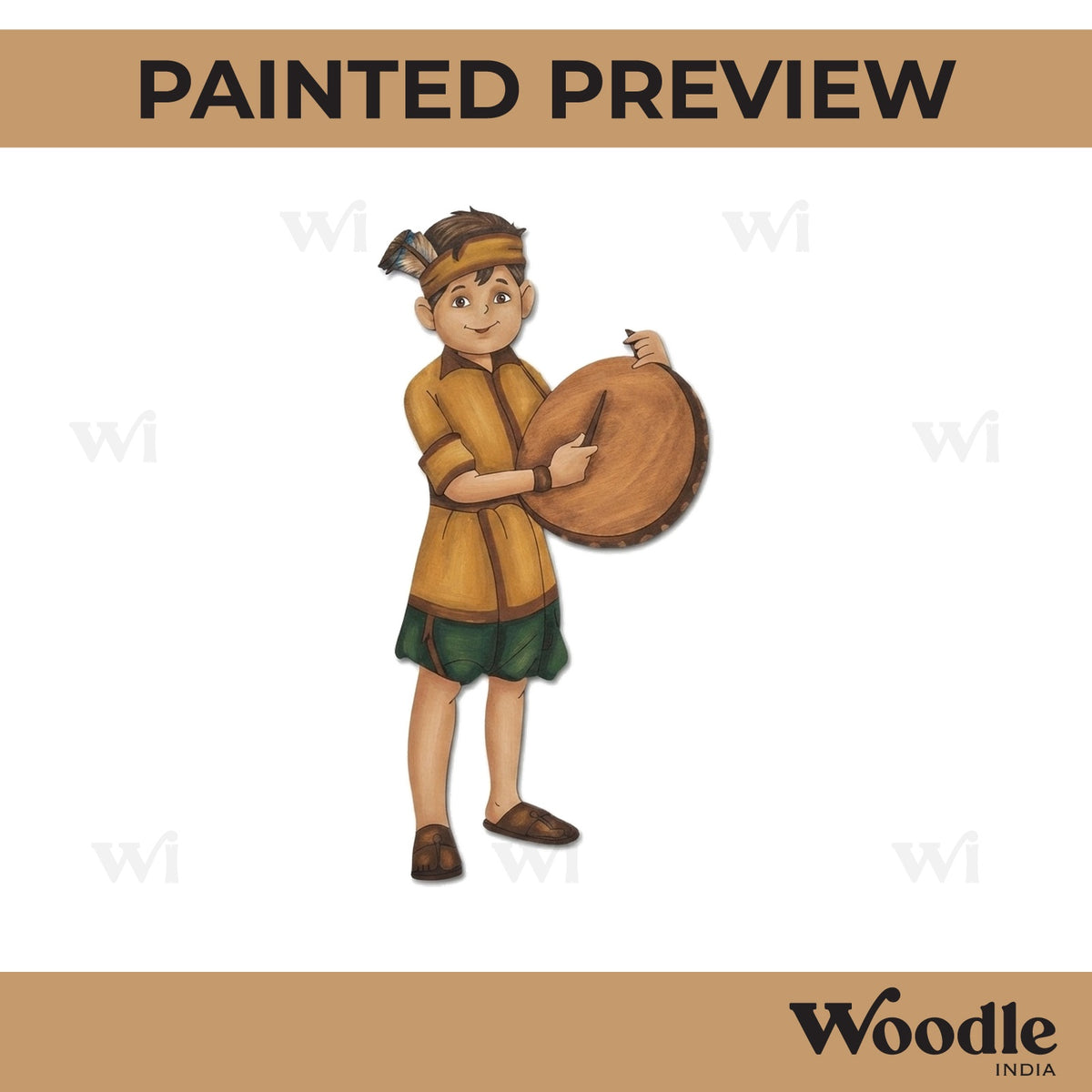 Boy Drummer Pre Marked MDF Design 2