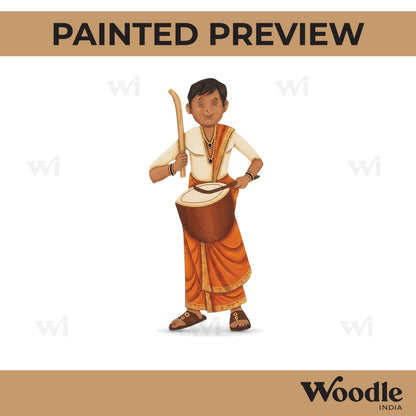 Boy Drummer Pre Marked MDF Design 3