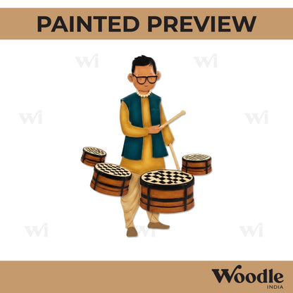 Boy Drummer Pre Marked MDF Design 4