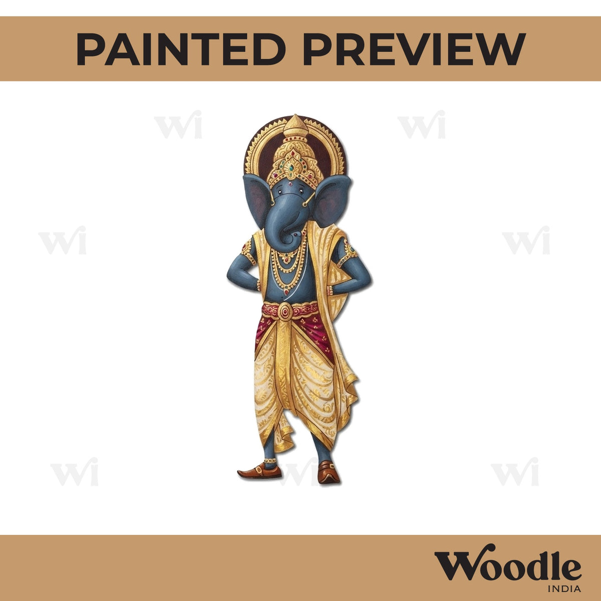 Boy In Ganesha Costume Pre Marked MDF Design 1