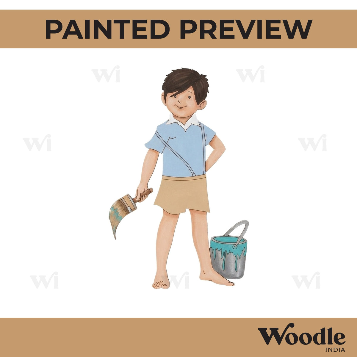 Boy Painter Pre Marked MDF Design 1