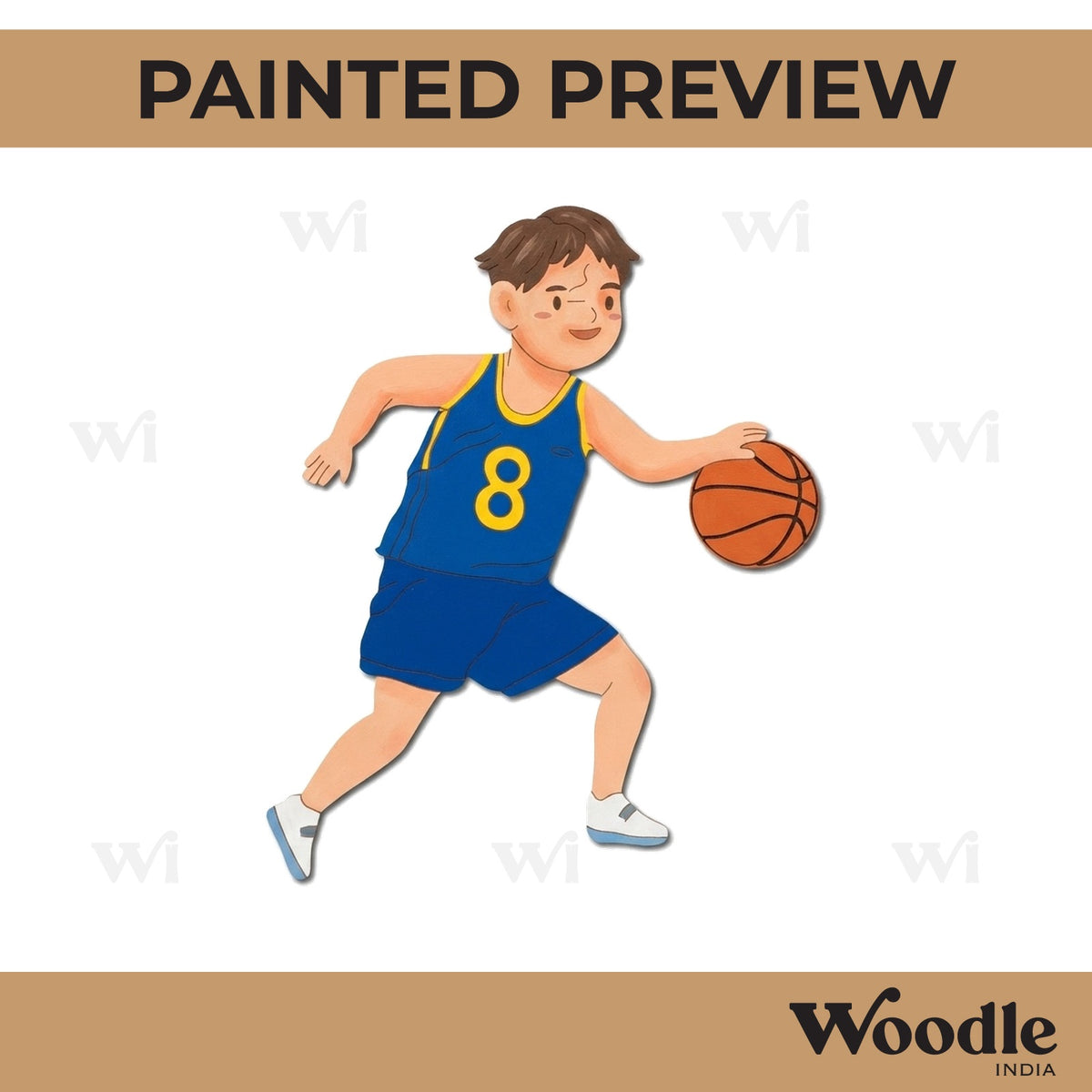 Boy Playing Football Pre Marked MDF Design 1