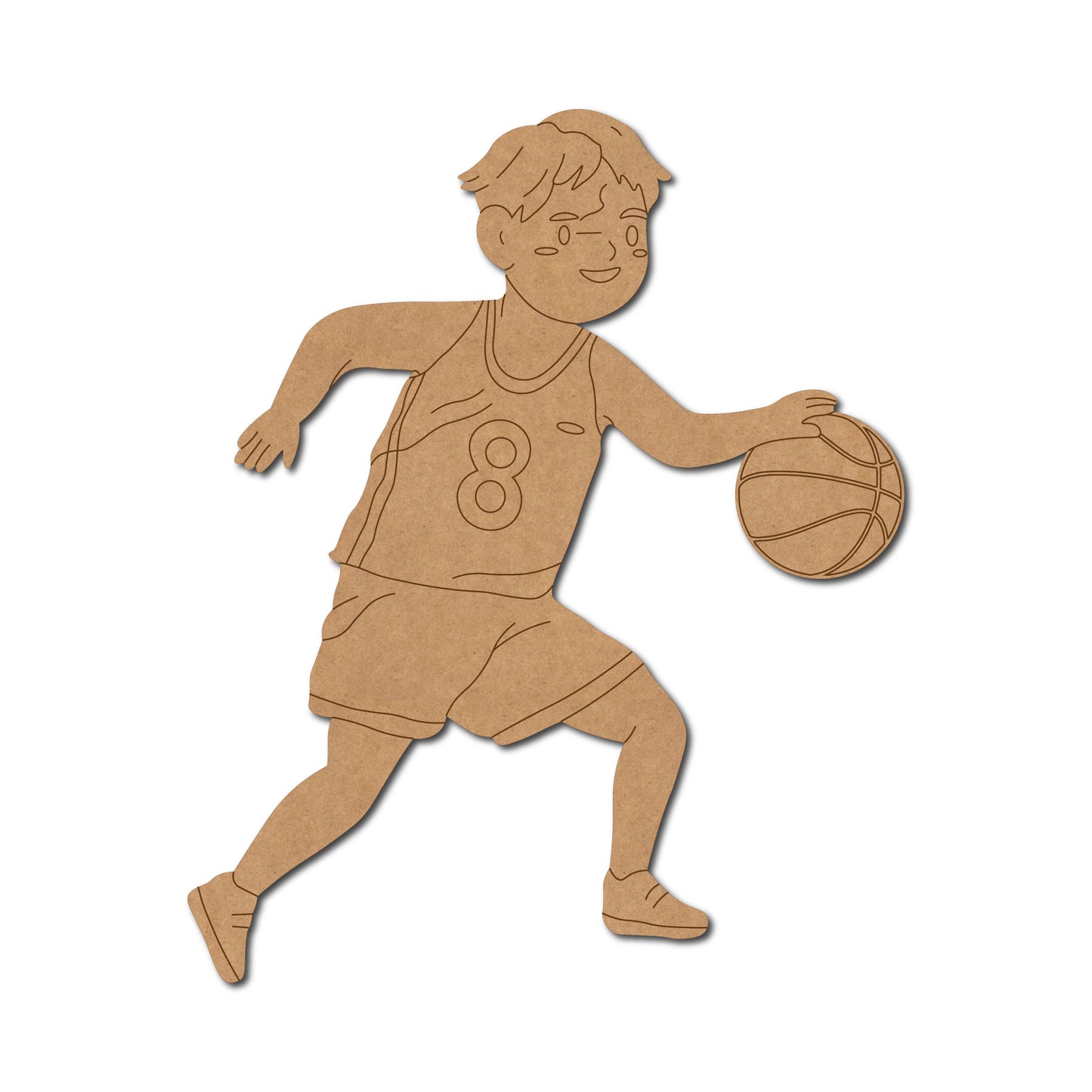 Boy Playing Football Pre Marked MDF Design 1