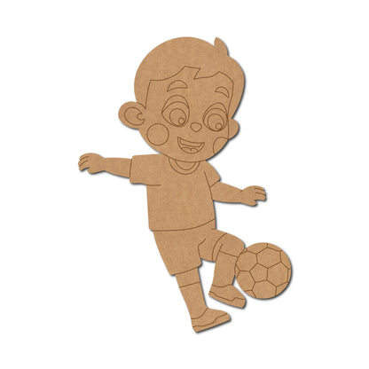 Boy Playing Football Pre Marked MDF Design 2