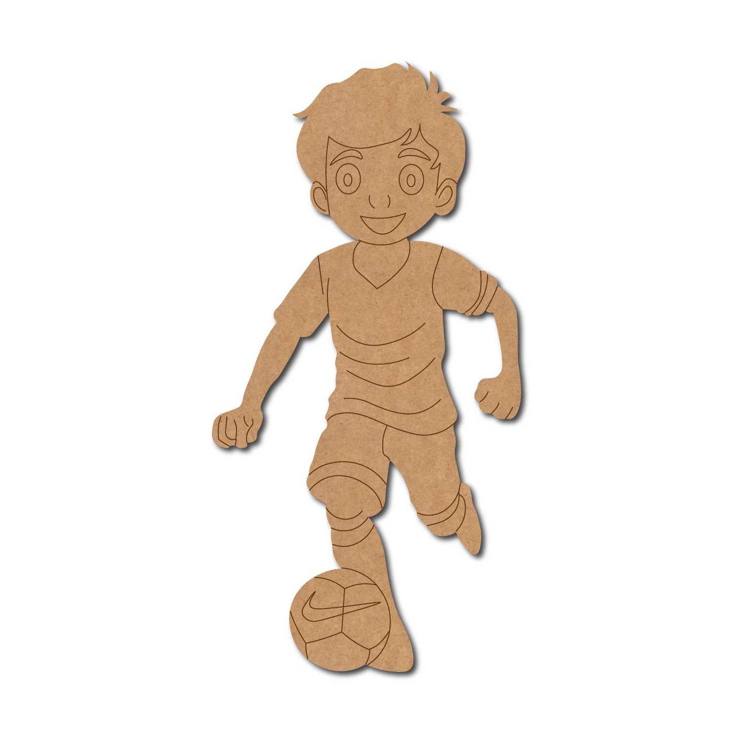 Boy Playing Football Pre Marked MDF Design 3
