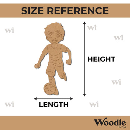 Boy Playing Football Pre Marked MDF Design 3