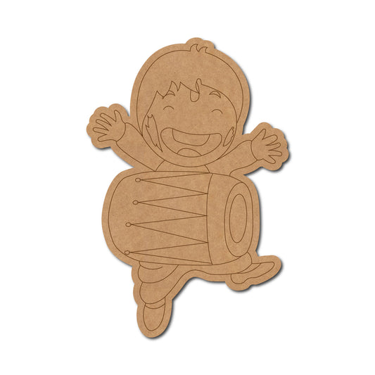 Boy Playing Holi Pre Marked MDF Design 2