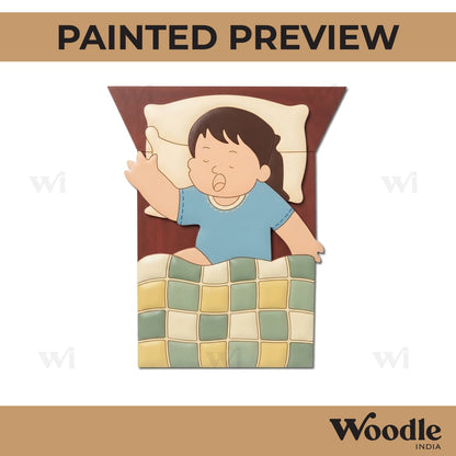 Boy Sleeping Pre Marked MDF Design 1
