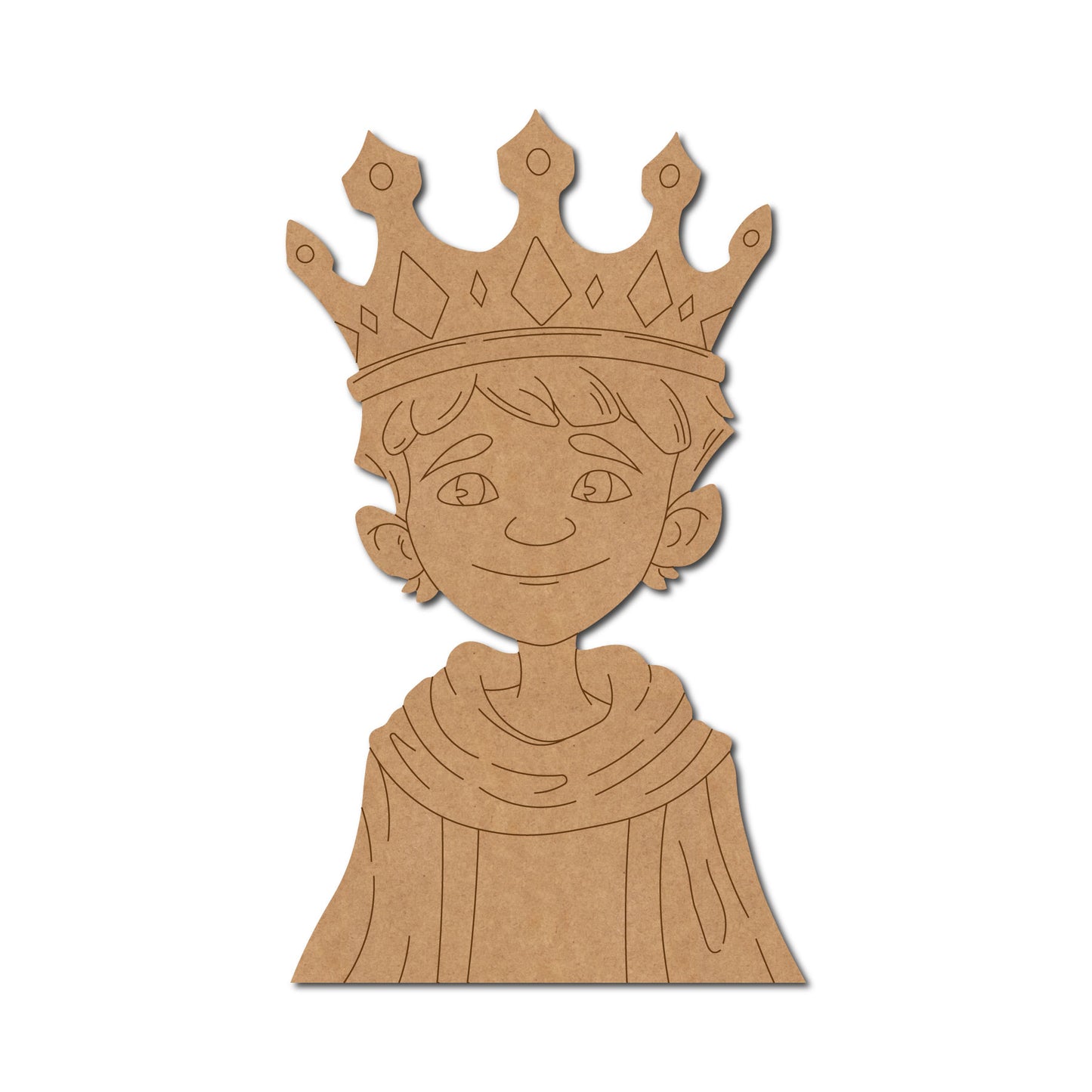 Boy Wearing Crown Pre Marked MDF Design 1