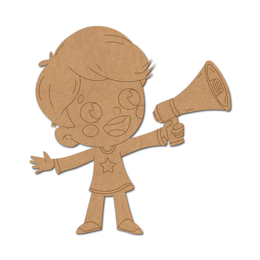 Boy With Speaker Pre Marked MDF Design 1