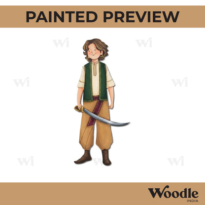 Boy With Sword Pre Marked MDF Design 1