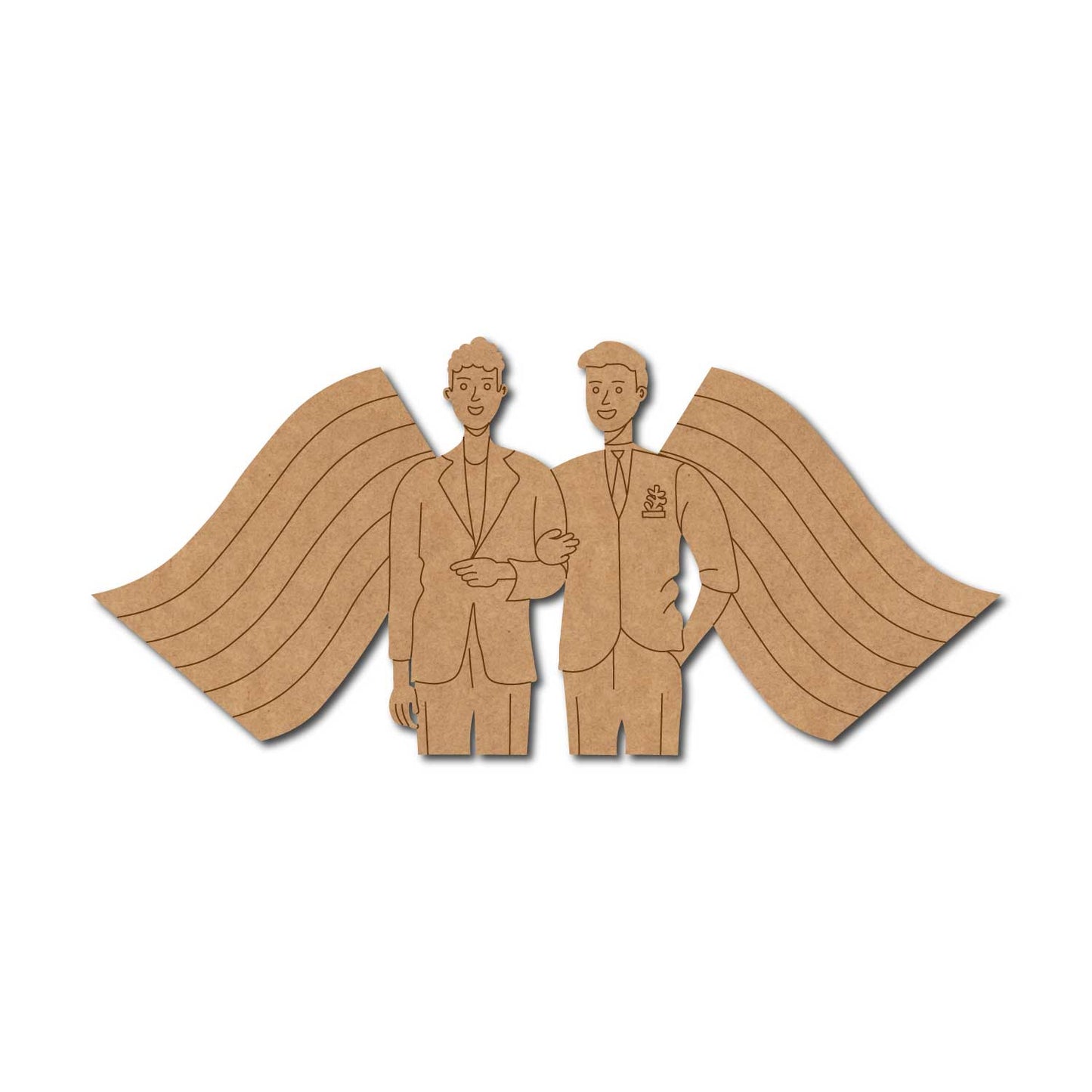 Boys With Pride Flag LGBTQ+ Pre Marked MDF Design 3
