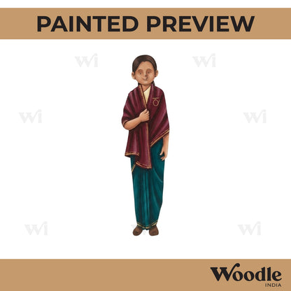 Brahma Kumari Woman Pre Marked MDF Design 1