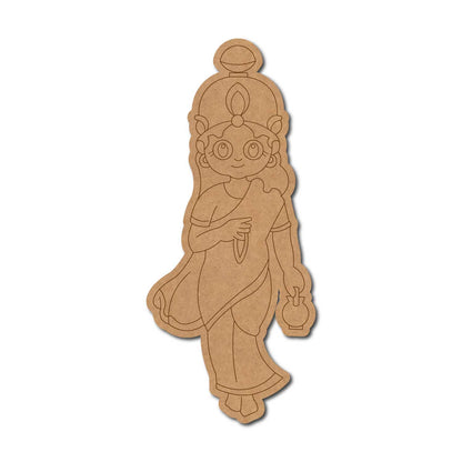 Brahmacharini Goddess Durga Pre Marked MDF Design 1