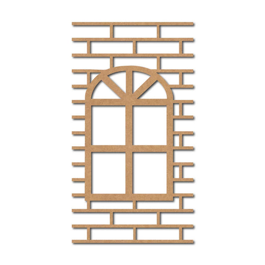Bricks Window Cutout MDF Design 1