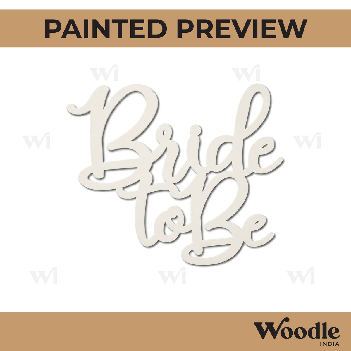 Bride To Be Text Cutout MDF Design 1