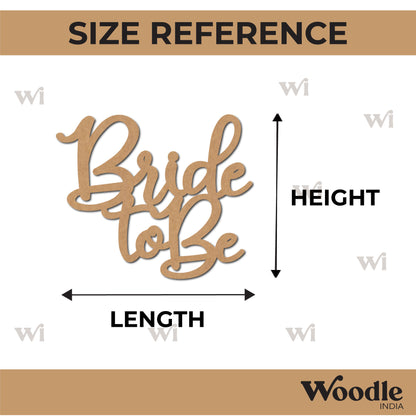 Bride To Be Text Cutout MDF Design 1