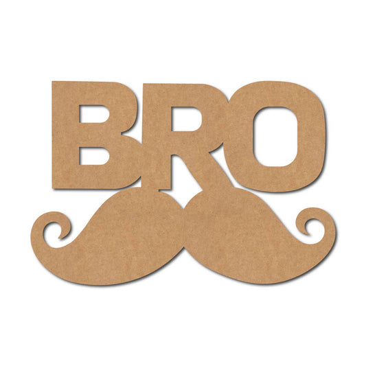 Bro Moustache Cutout MDF Design 1