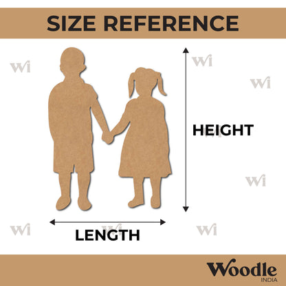 Brother Sister Cutout MDF Design 1