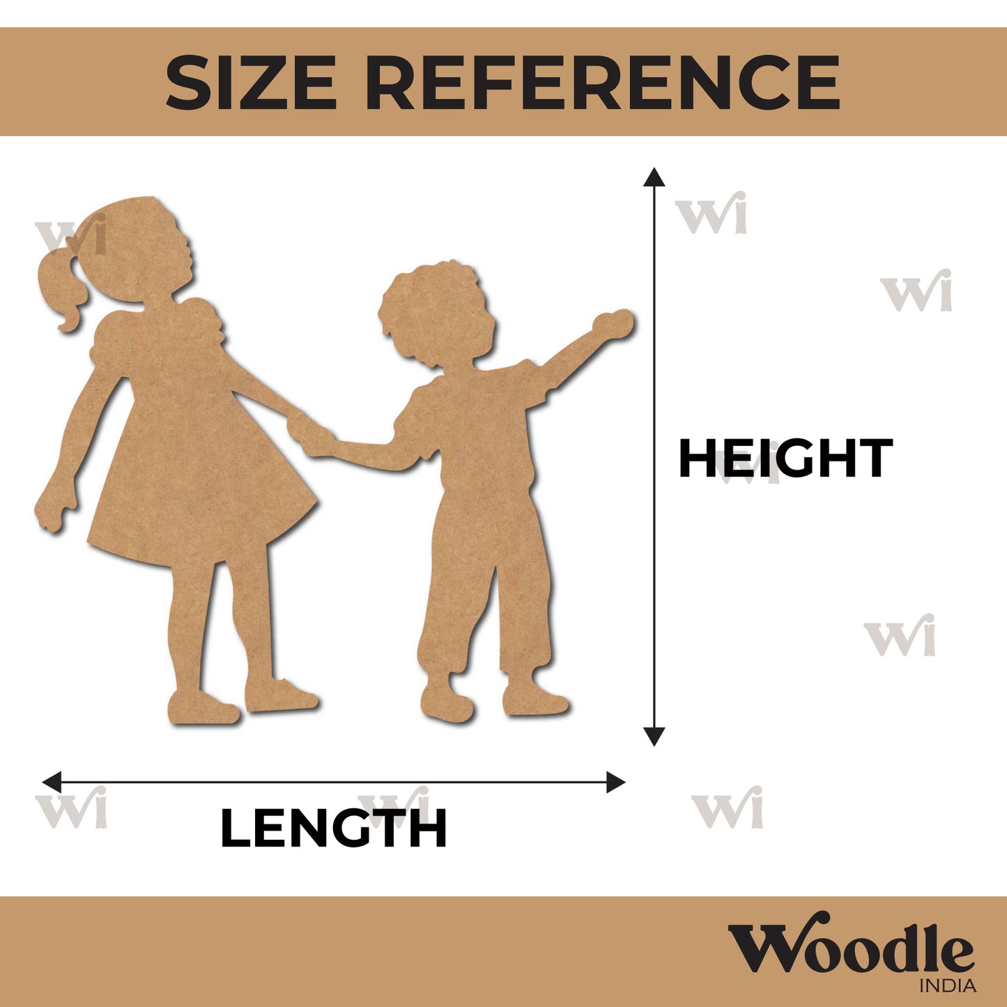 Brother Sister Cutout MDF Design 2