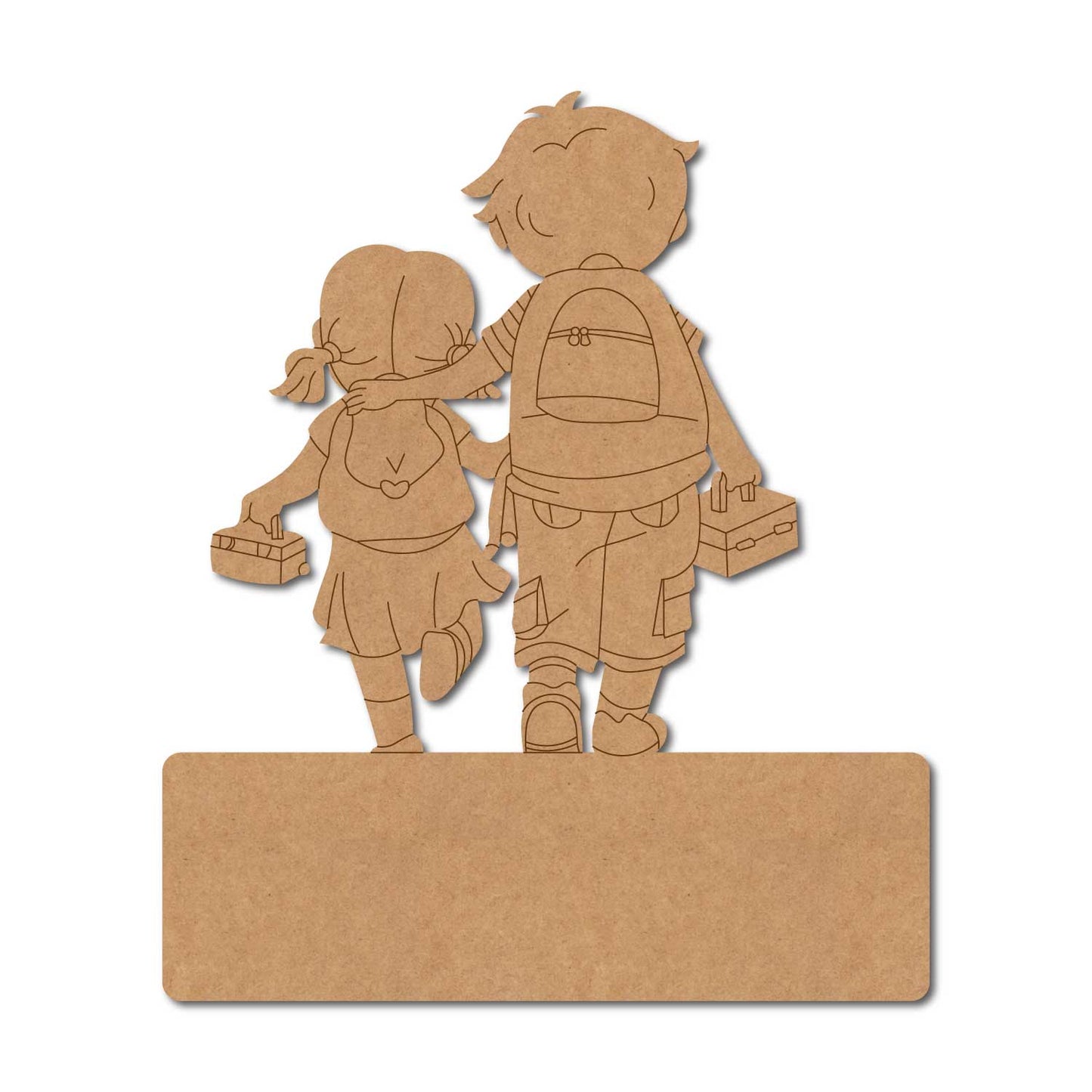 Brother Sister Nameplate Pre Marked MDF Design 1