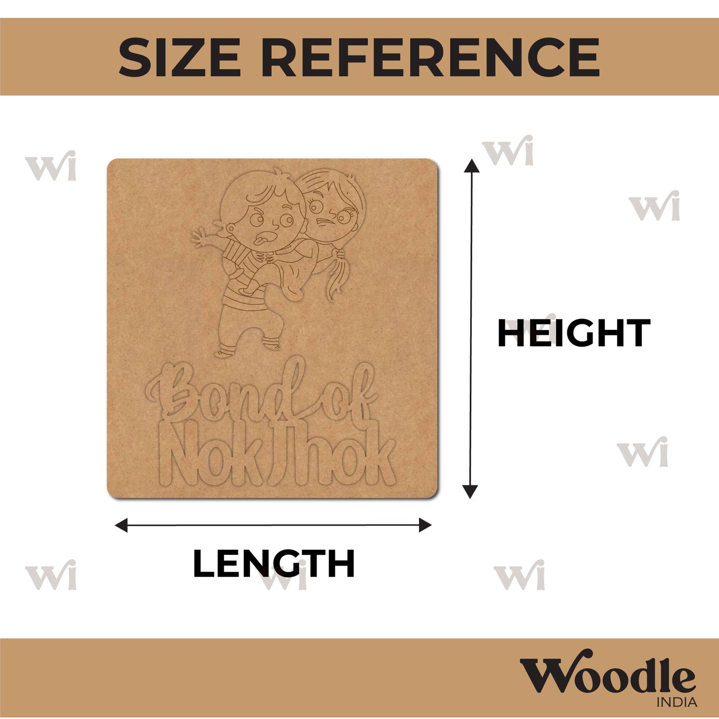 Brother Sister Raksha Bandhan Pre Marked Base MDF Design 1