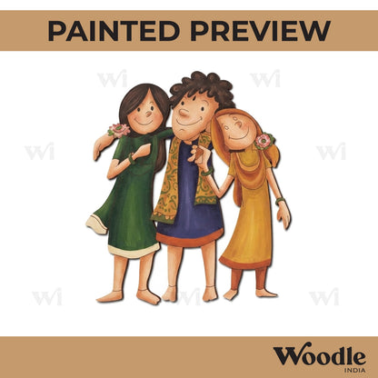 Brother Sister Raksha Bandhan Pre Marked MDF Design 9