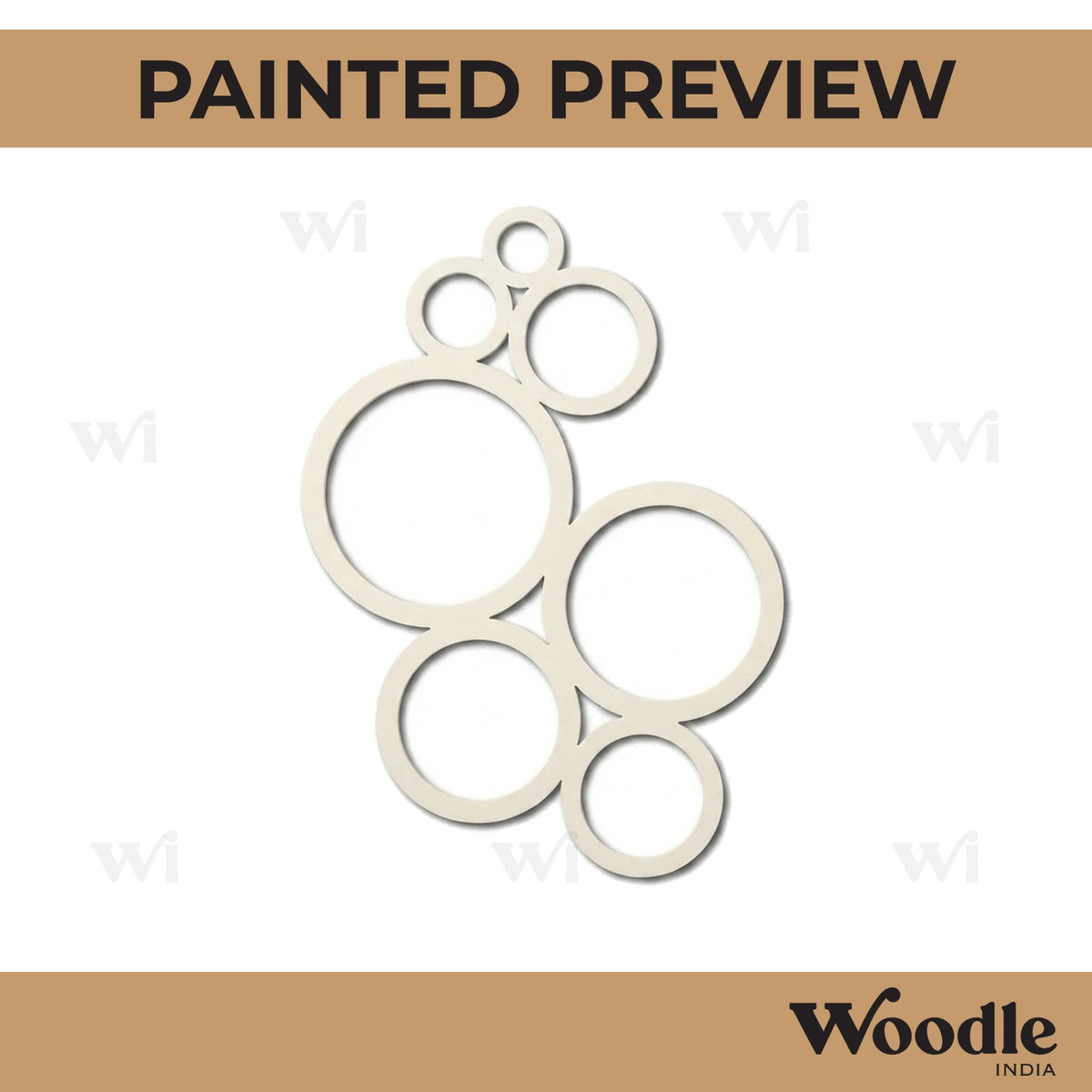 Bubbles Cutout MDF Design 1