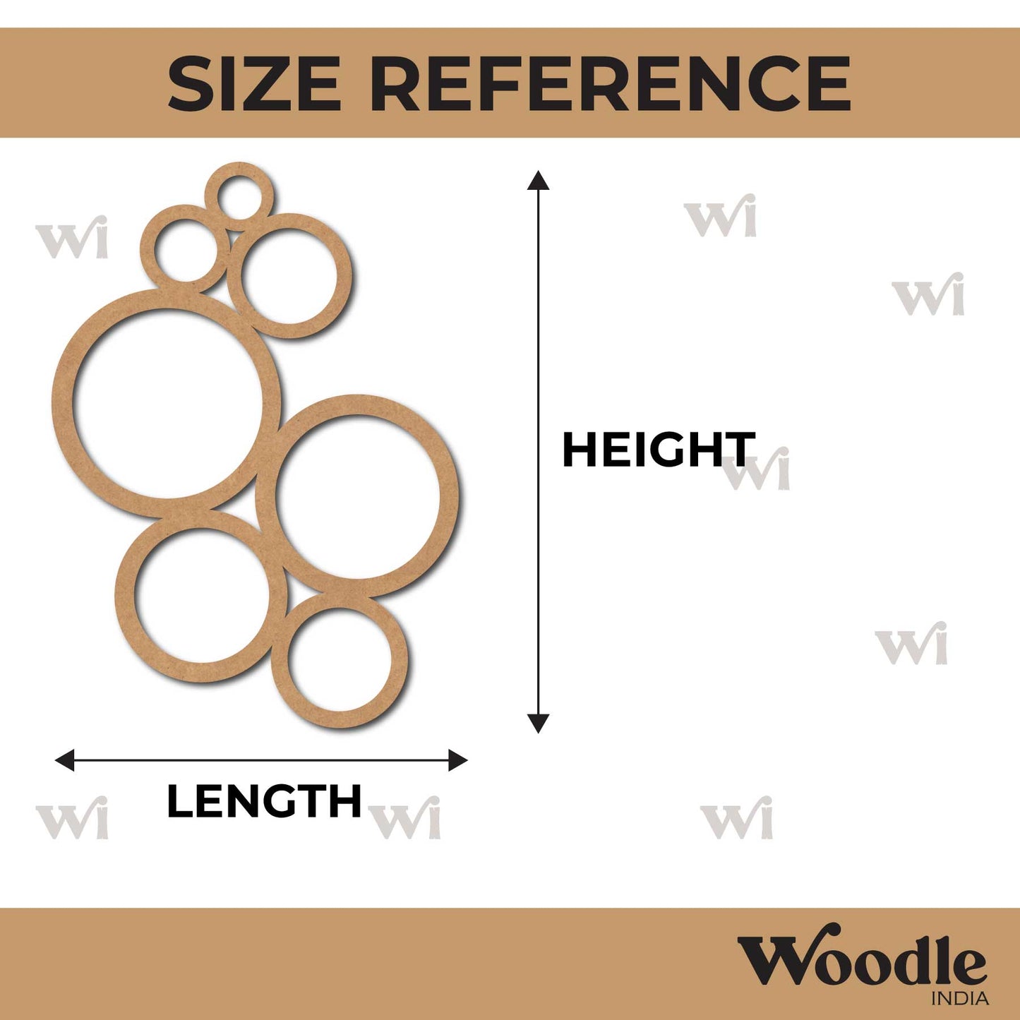 Bubbles Cutout MDF Design 1