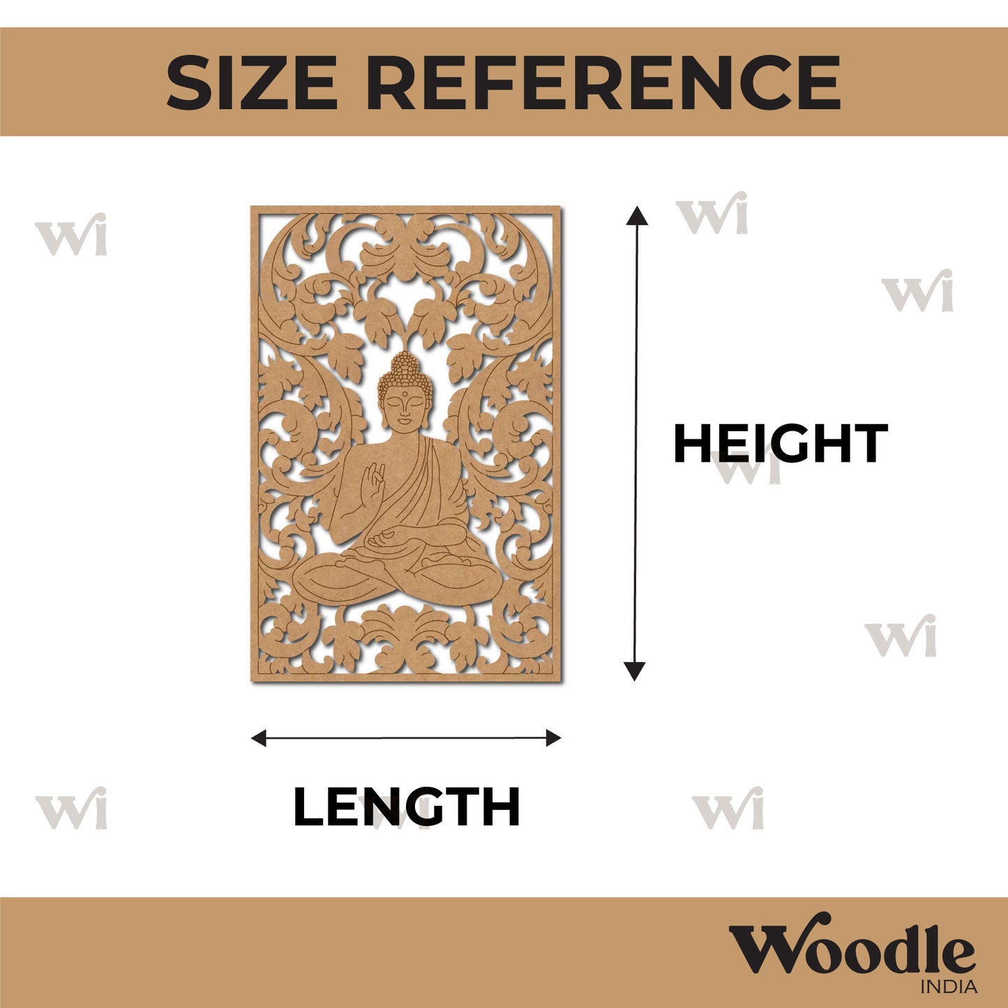 Buddha Floral Pre Marked Base MDF Design 1