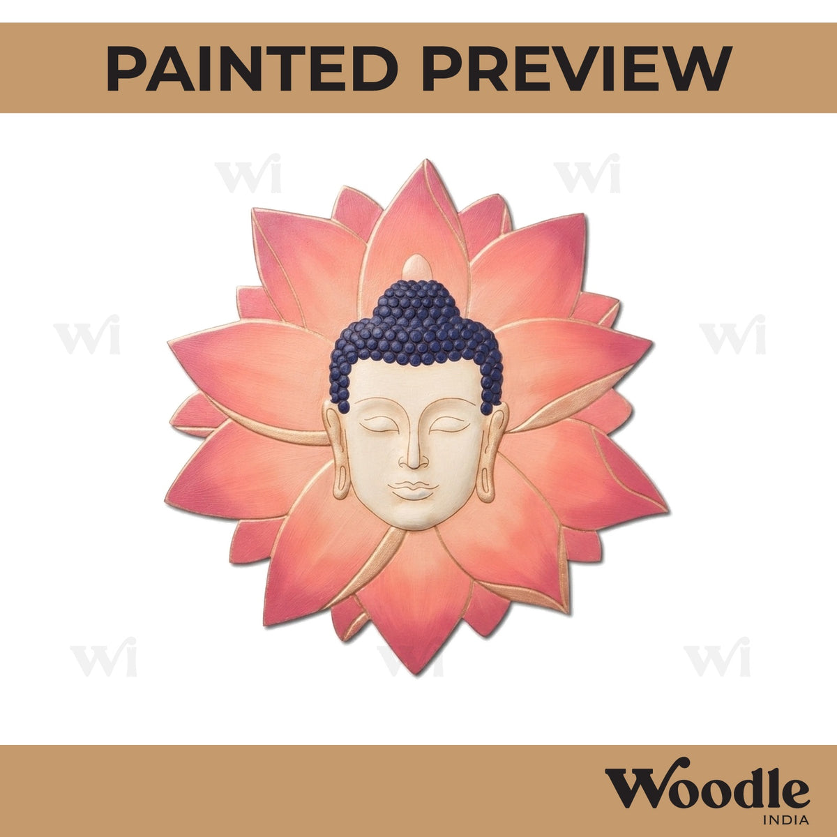 Buddha Flower Pre Marked Base MDF Design 1