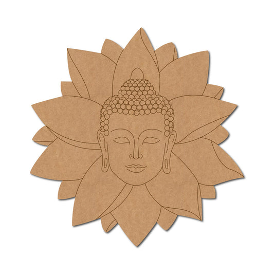 Buddha Flower Pre Marked Base MDF Design 1