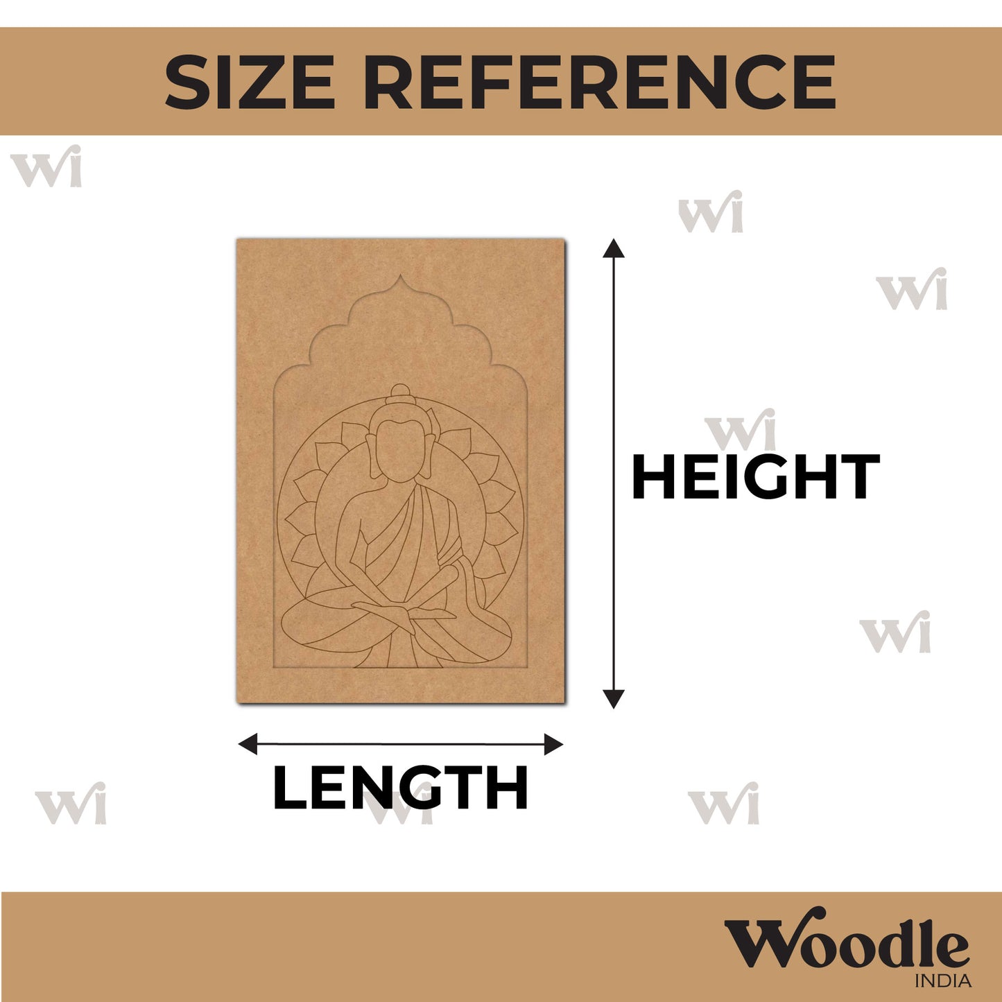 Buddha Jharokha Pre Marked MDF Design 2