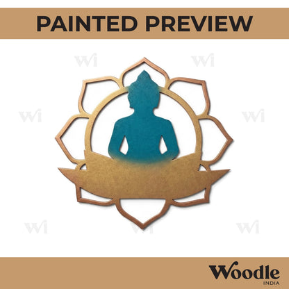 Buddha Lotus Cutout MDF Design 3