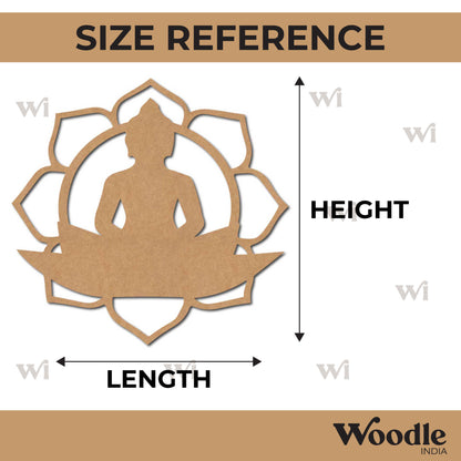 Buddha Lotus Cutout MDF Design 3