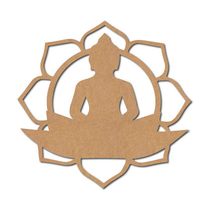 Buddha Lotus Cutout MDF Design 3