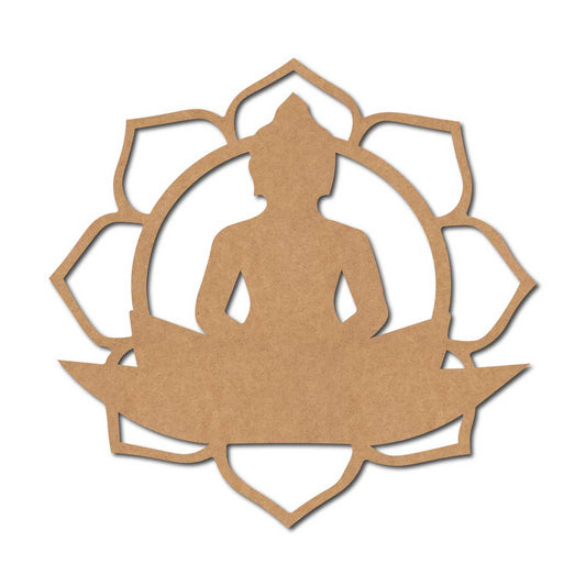 Buddha Lotus Cutout MDF Design 3