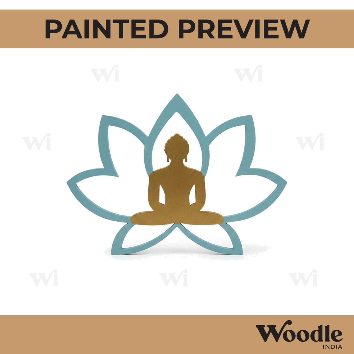 Buddha Lotus Cutout MDF Design 4