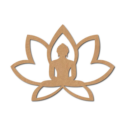 Buddha Lotus Cutout MDF Design 4