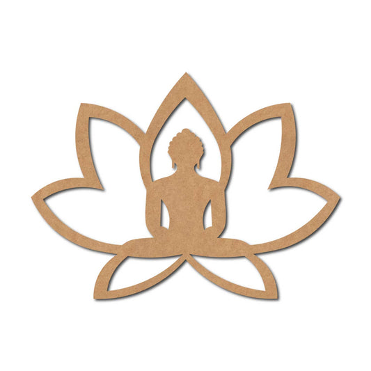 Buddha Lotus Cutout MDF Design 4