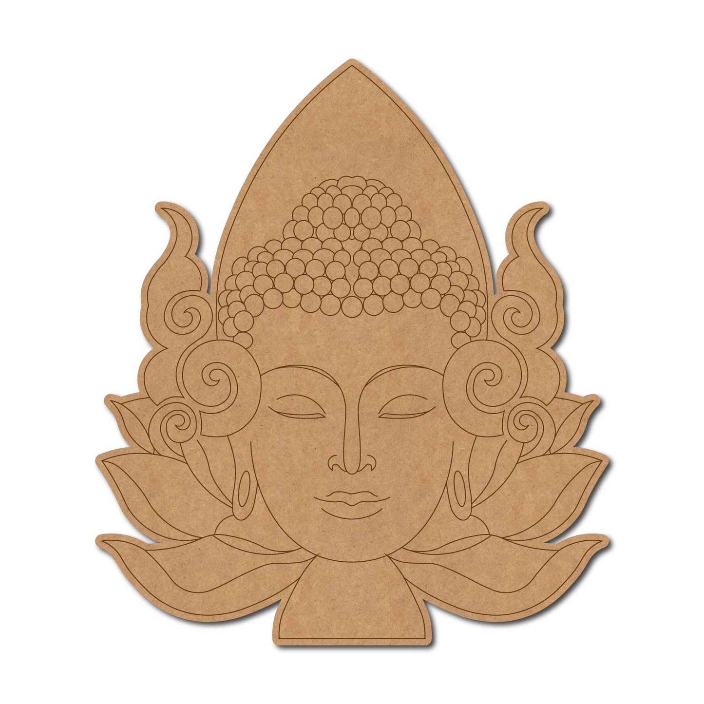 Buddha Lotus Pre Marked MDF Design 1