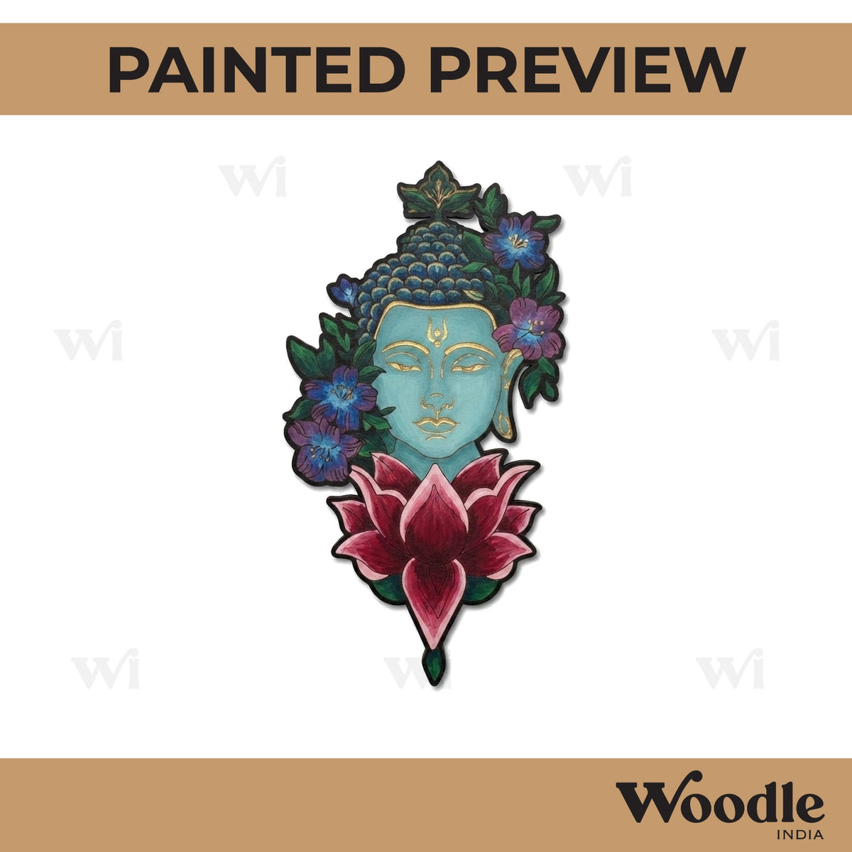 Buddha Lotus Pre Marked MDF Design 3