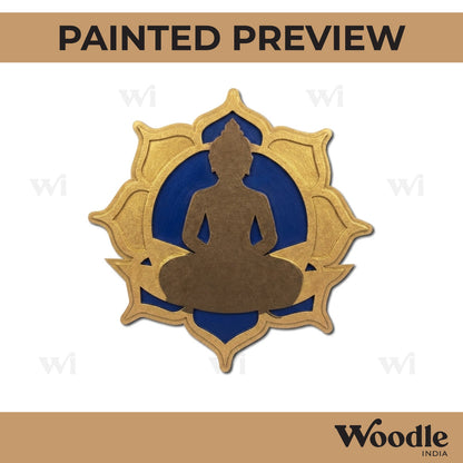 Buddha Mandala Cutout Base MDF Design 1