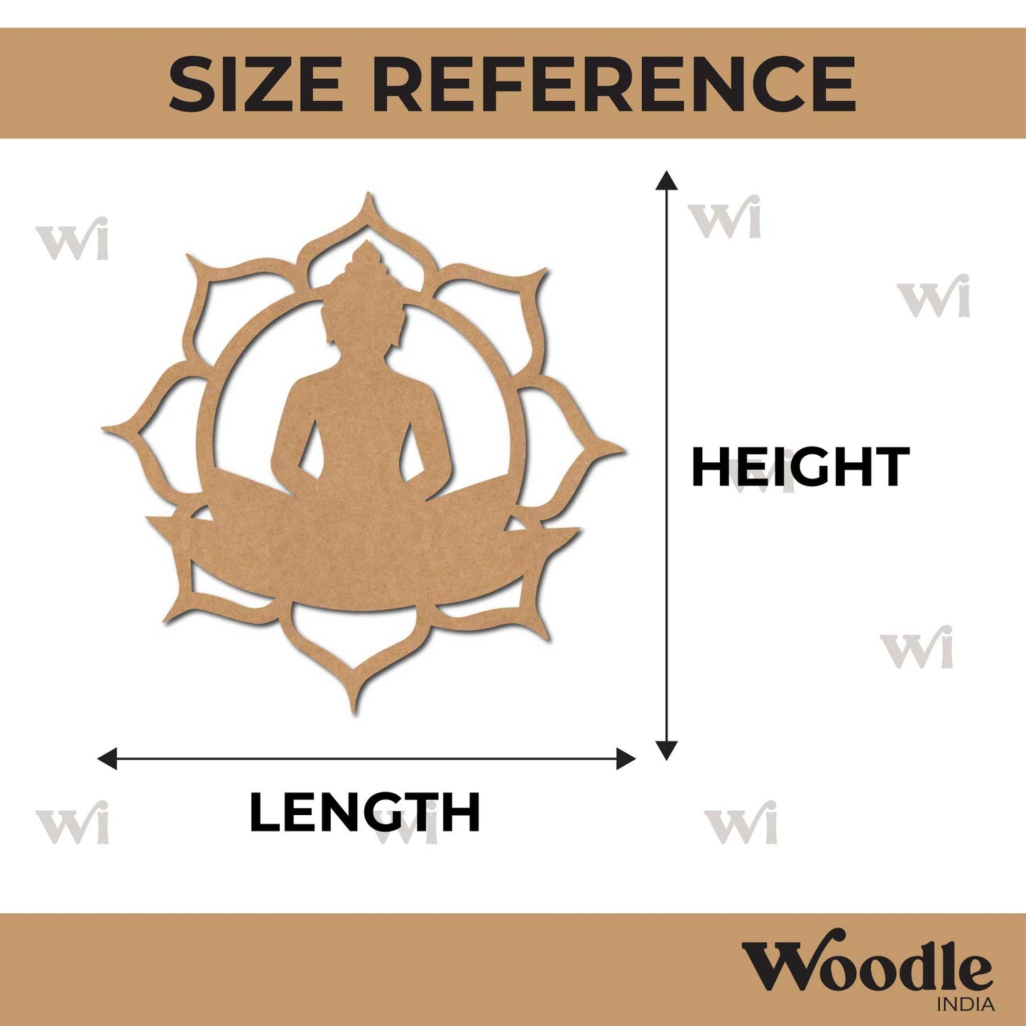 Buddha Mandala Cutout MDF Design 1