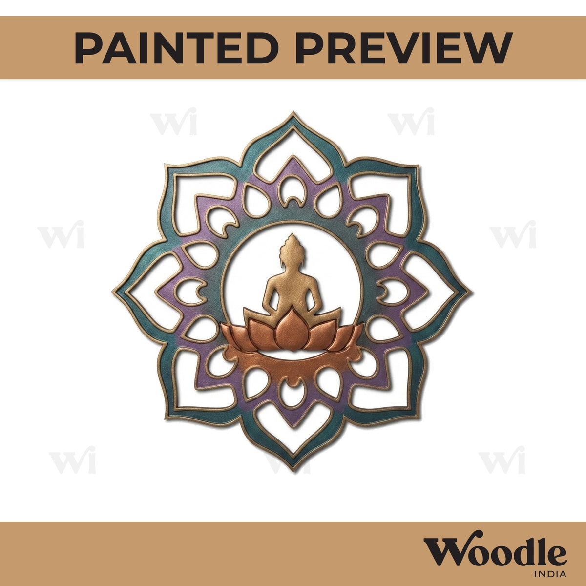 Buddha Mandala Cutout MDF Design 2